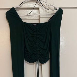 Forever 21 Cropped Long Sleeve Top